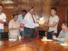 OFFERING OF GIFTS TO FRENCH TRAINEE